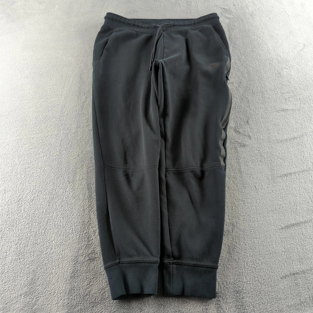 Nike Tech Fleece‎ Pants Mens Medium Black Joggers Zip Pocket Athletic 683800-010